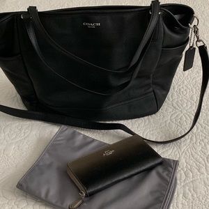 Coach Diaper Bag with Changing Pad and Wallet